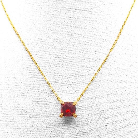 Garnet stone necklace (January birthstone) - Picture 3 of 3